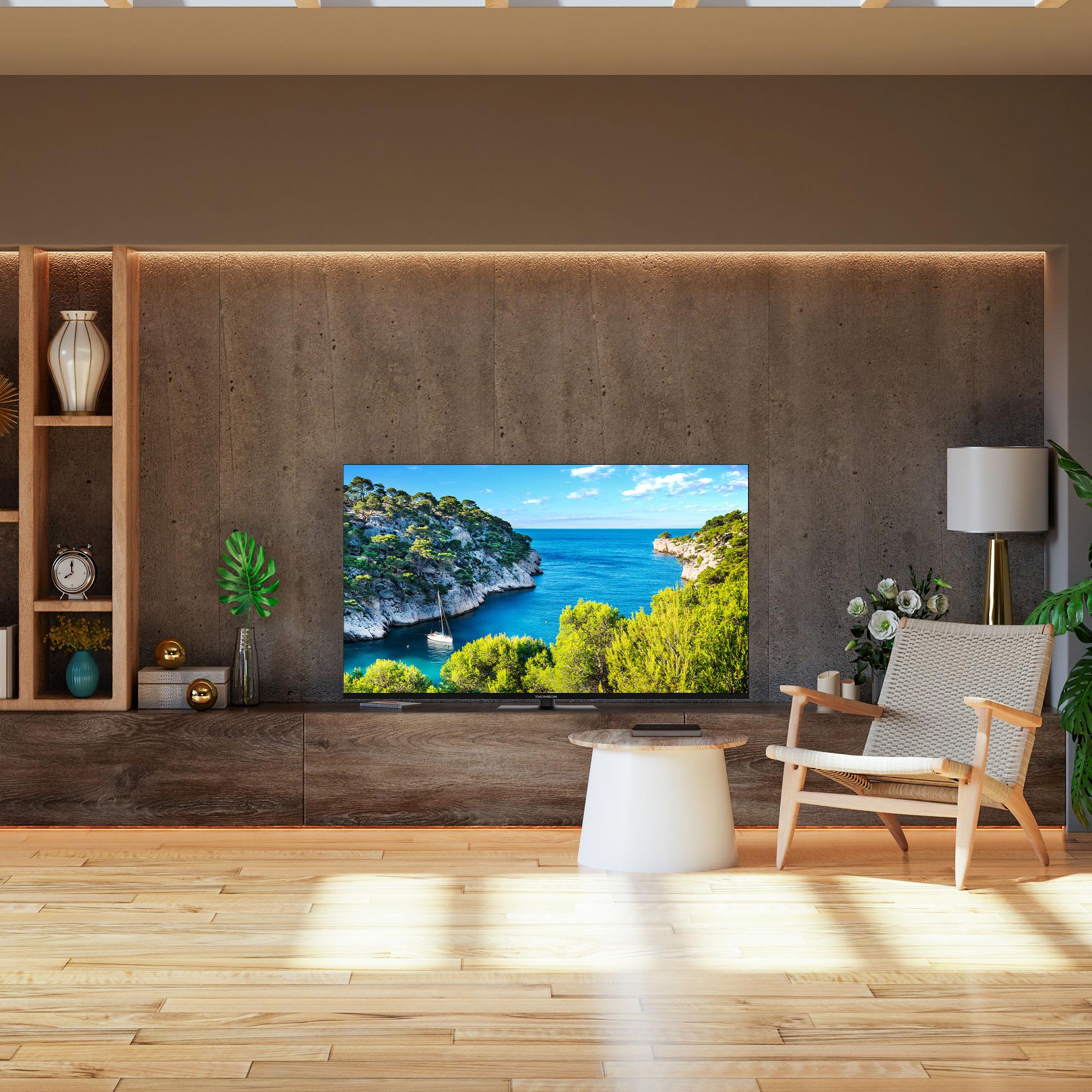 TV Set THOMSON 55" 4K/Smart 3840x2160 Wireless LAN Bluetooth Google TV Black 55UG5C14