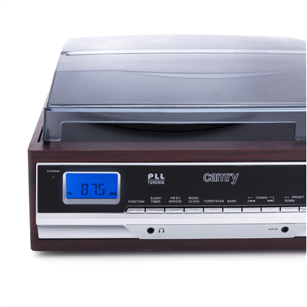 Camry | Turntable with radio | CR 1113 | AUX in | Brown