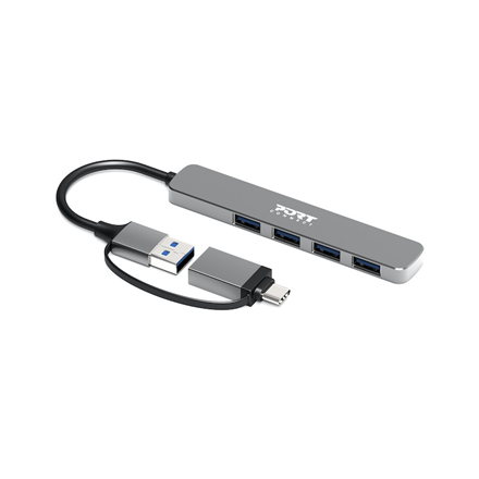 PORT CONNECT | HUB USB-C/USB-A 4 ports USB-A 3.0 5Gbps | 900160