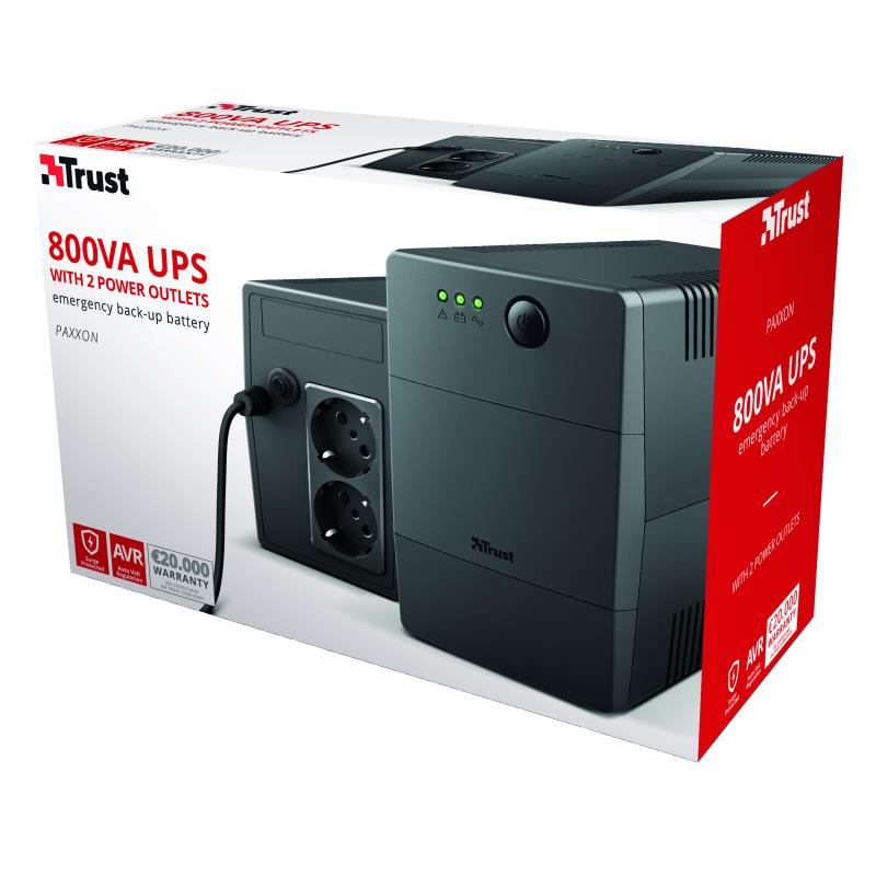 UPS TRUST 480 Watts 800 VA Wave form type Simulated sinewave Desktop/pedestal 23503