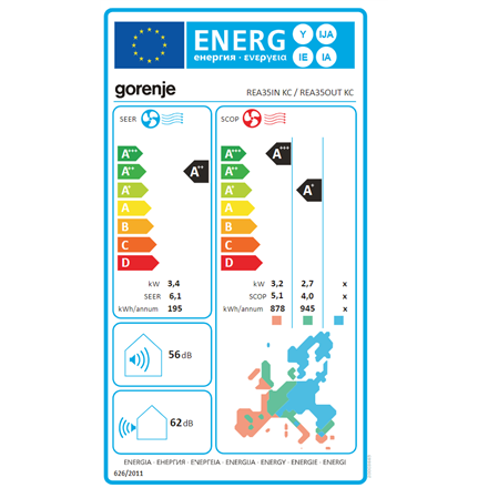 Gorenje | 20003668 REA35IN KC | Air Conditioner, Outdoor unit