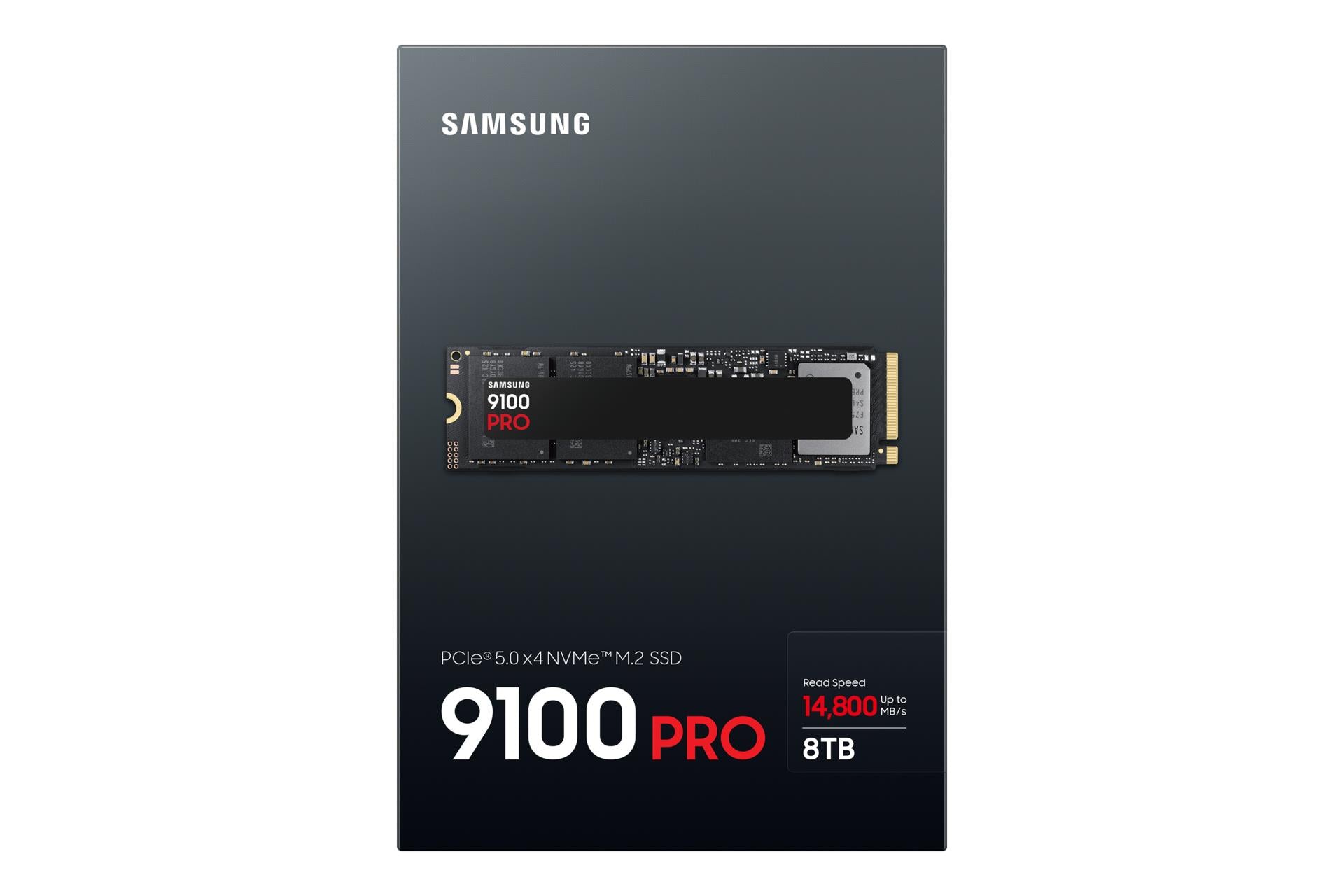 SSD SAMSUNG 9100 PRO 8TB M.2 NVMe TLC Write speed 13400 MBytes/sec Read speed 14800 MBytes/sec 3.88mm TBW 4800 TB MZ-VAP8T0BW