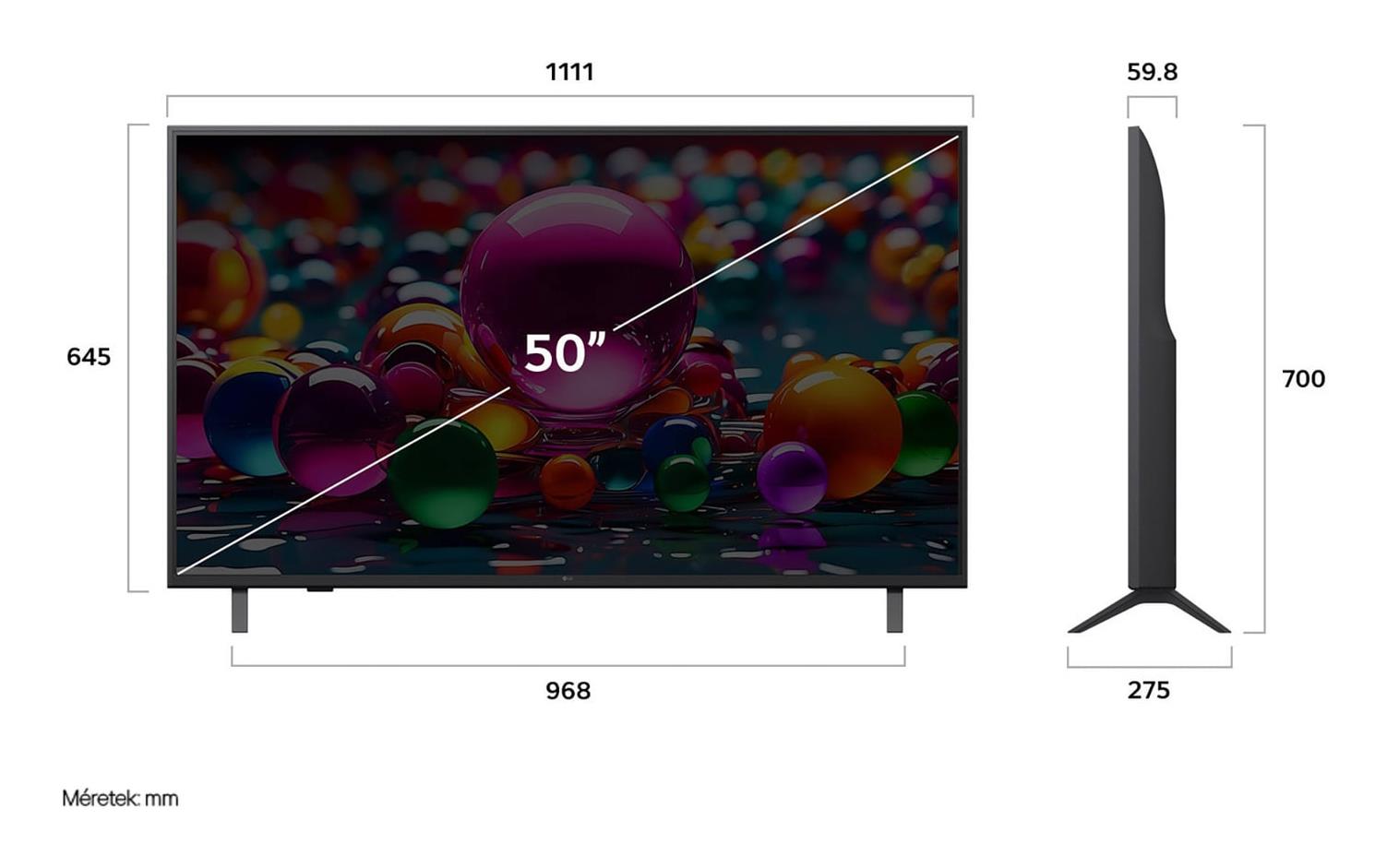 TV Set LG 50 " 4K Ultra HD 3840 x 2160 pixels Flat 16:9 50UA73003LA