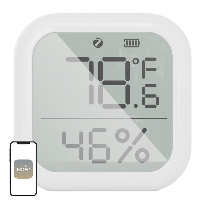 MOES ZSS-KB-TH-LF-C ZigBee LCD Temperature and Humidity Sensor - Image 1