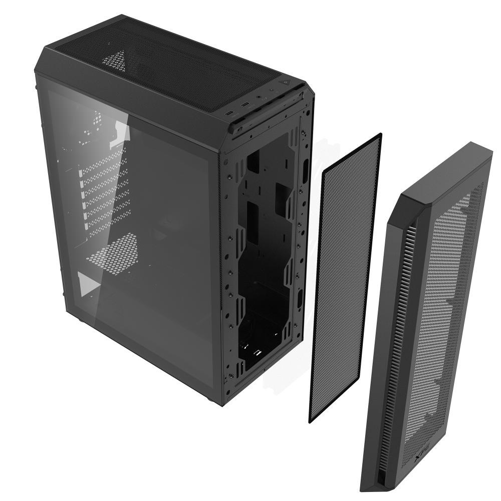 Case ADATA VALOR AIR PLUS MID MidiTower Case product features Transparent panel ATX MicroATX MiniITX Colour Black VALORAIRPLUSMTA-BKCWW