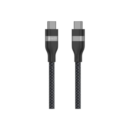 Anker USB-C to USB-C Cable Braided, 0.9m, 240W, Black | Anker USB-C Braided Cable, 0.9 m