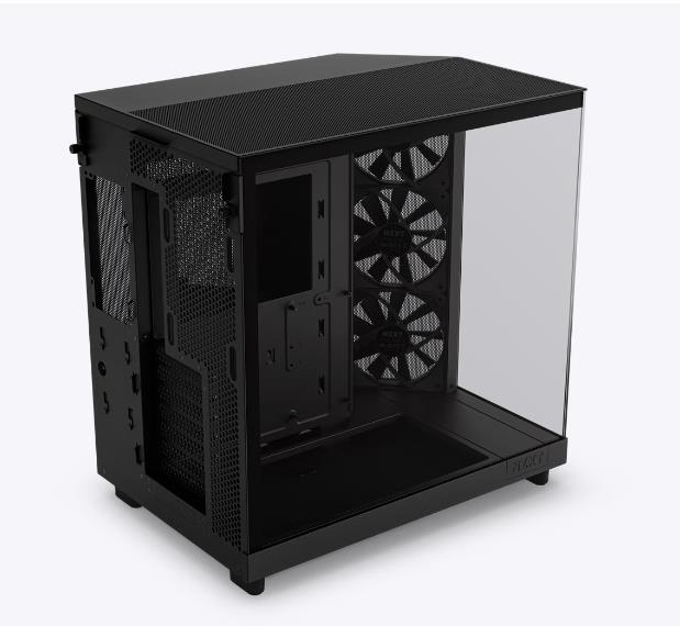 Case NZXT H6 Flow MidiTower Not included ATX MicroATX MiniITX Colour Black CC-H61FB-01