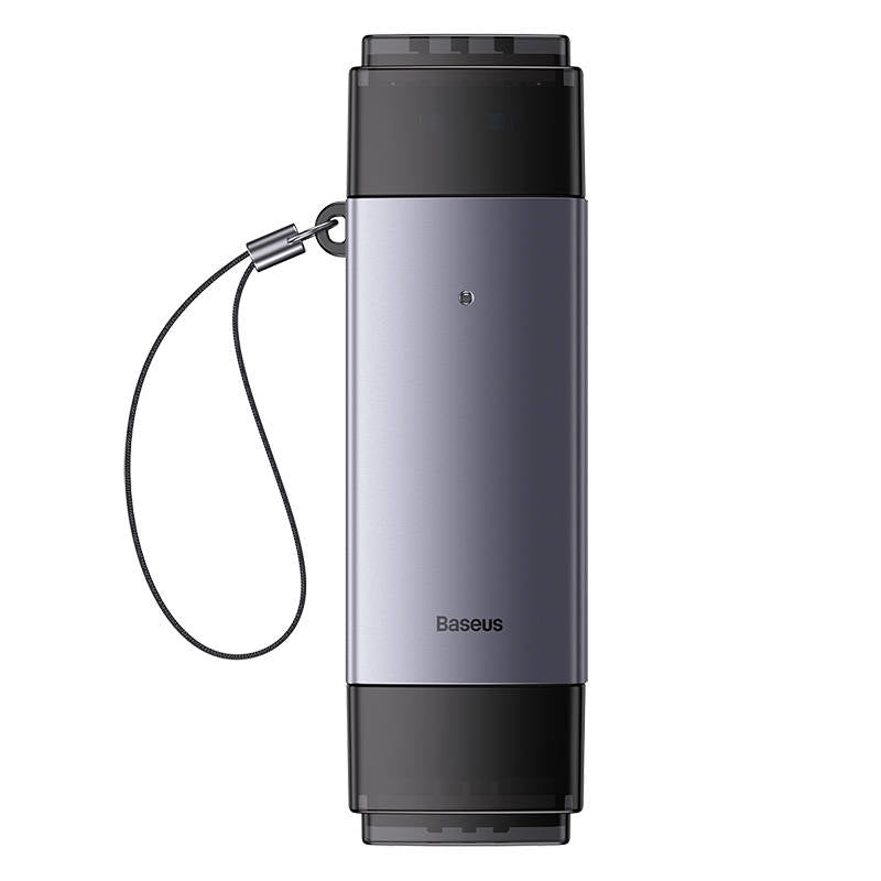 Baseus Lite Series SD/TF memory card reader, USB + USB-C (gray) - Image 2