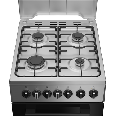 INDESIT Cooker | I5G5PMX | Hob type Gas | Oven type Electric | Stainless Steel | Width 50 cm | Depth 60 cm | Grilling | 