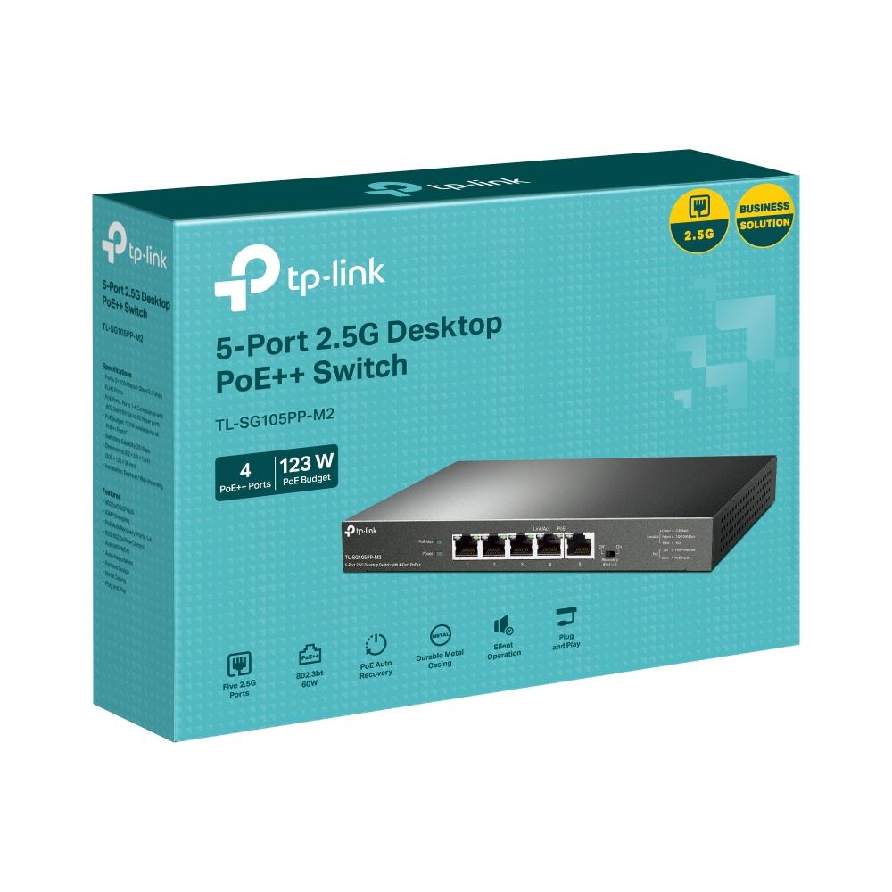 Switch TP-LINK TL-SG105PP-M2 Desktop/pedestal 5x2.5GbE TL-SG105PP-M2