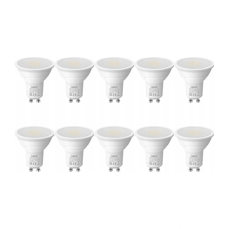LEPRO 200081-DW-EU-10 GU10 LED Bulb, 4.5W, 345 lm, 6500K, 100°, 10 pcs. - Image 1