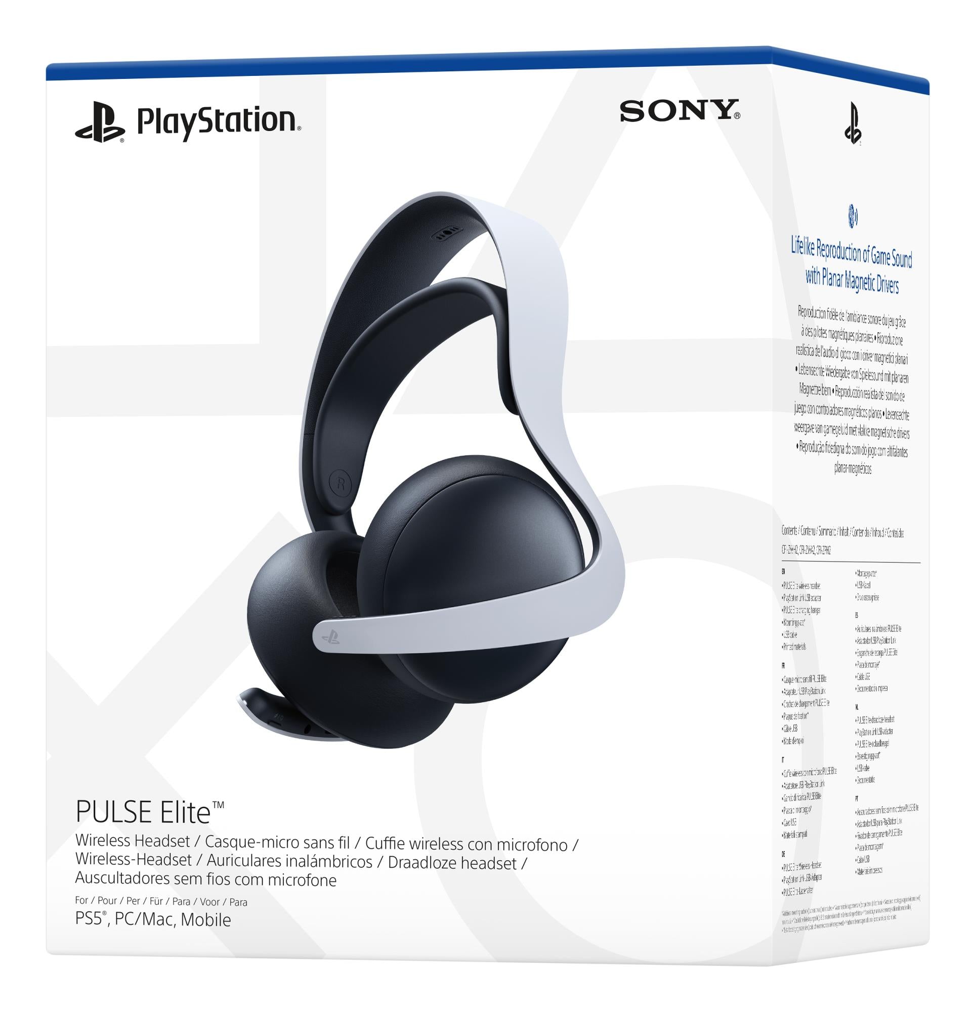 HEADSET WRL PULSE ELITE /PS5/WHITE/BLACK 711719572985 SONY
