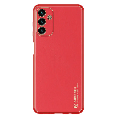 Dux Ducis Yolo elegant cover made of ecological leather for Samsung Galaxy A13 5G red