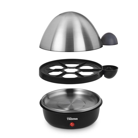 Tristar | Egg Boiler | EK-3076 | Black, Stainless Steel Lid | Eggs capacity 7