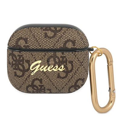 Guess GUA34GSMW AirPods 3 cover brown/brown 4G Script Metal Collection