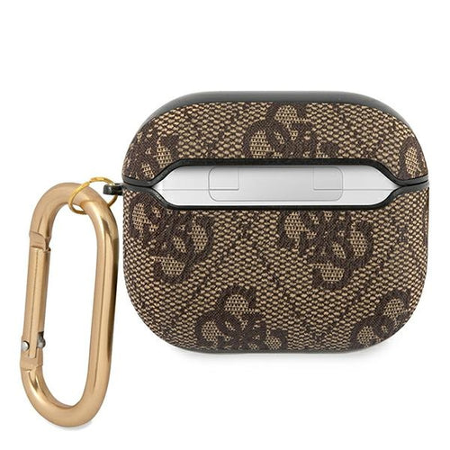 Guess GUA34GSMW AirPods 3 cover brown/brown 4G Script Metal Collection