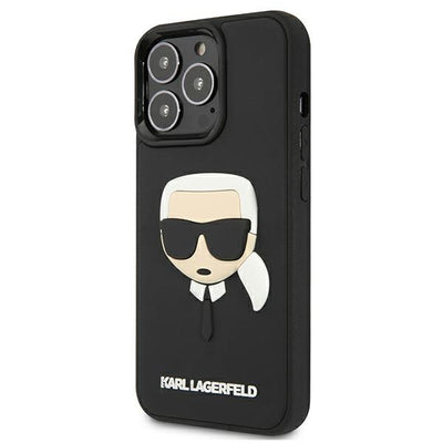 Karl Lagerfeld 3D Rubber Karl's Head Case for iPhone 13 Pro / iPhone 13 - Black