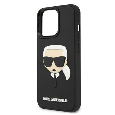 Karl Lagerfeld 3D Rubber Karl's Head Case for iPhone 13 Pro / iPhone 13 - Black