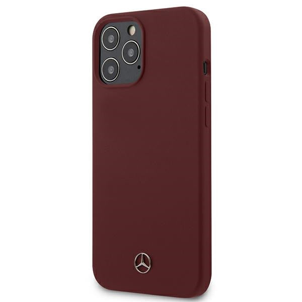 Mercedes Silicone Line Case for iPhone 12 Pro Max - Red