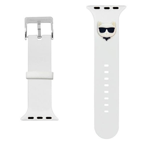 Karl Lagerfeld Silicone Choupette Heads Strap for Apple Watch 38/40/41mm - White