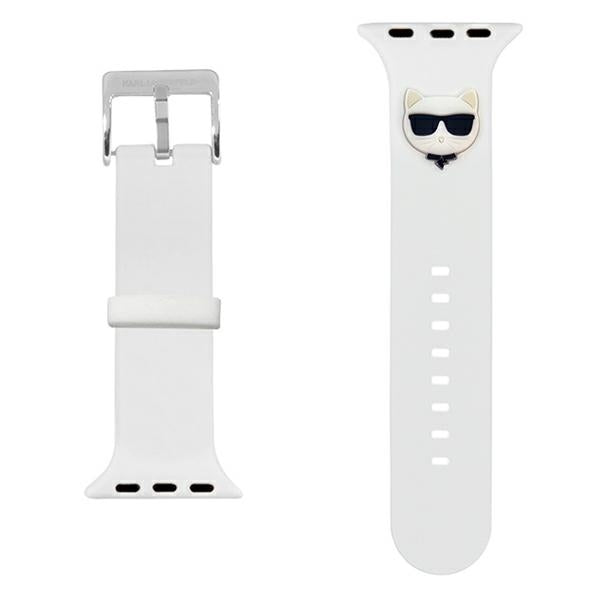 Karl Lagerfeld Silicone Choupette Heads Strap for Apple Watch 38/40/41mm - White