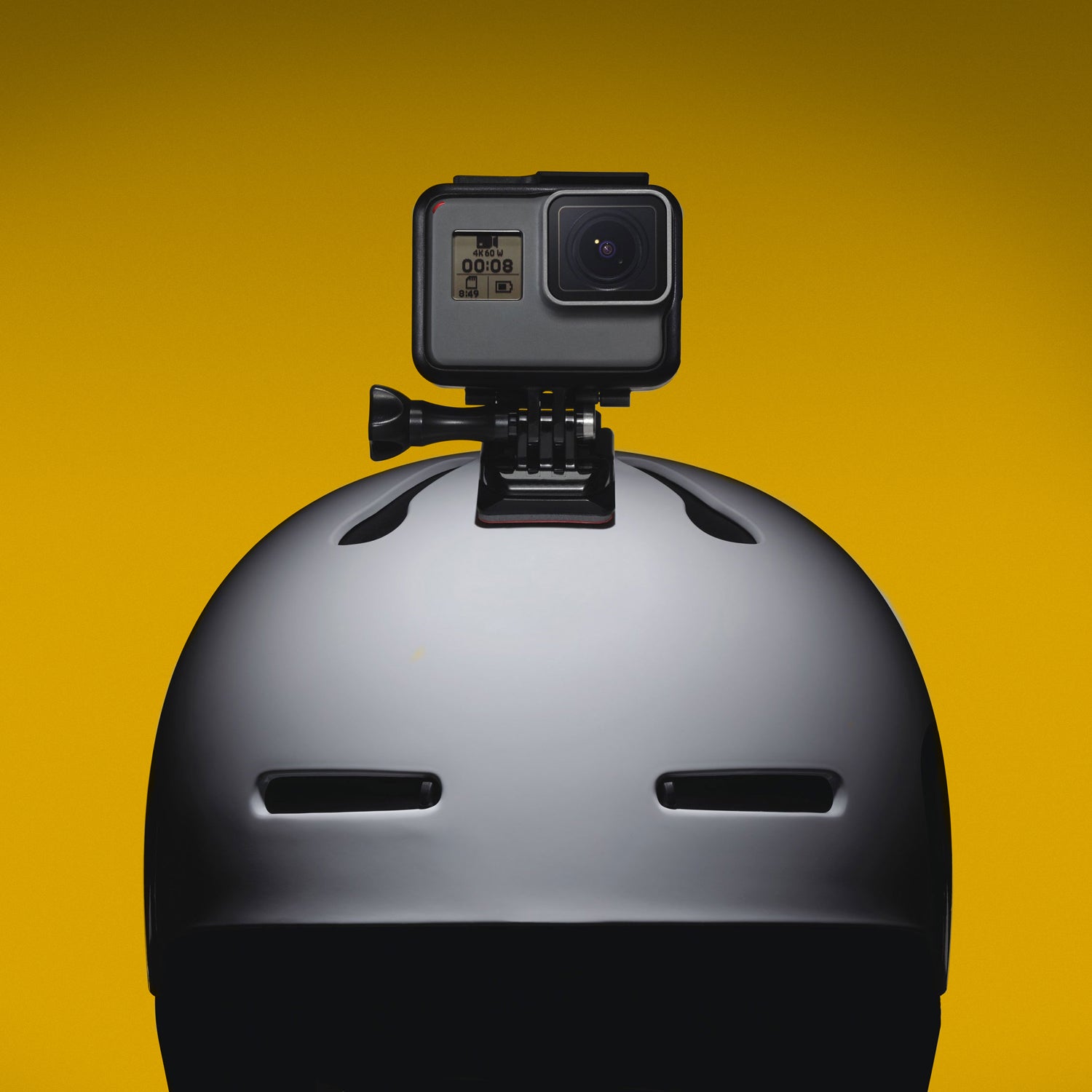 A set of flat and rounded mounting bases for GoPro, DJI Osmo Action, EKEN, SJCam, Insta360 sports cameras with 3M tapes - 2 p