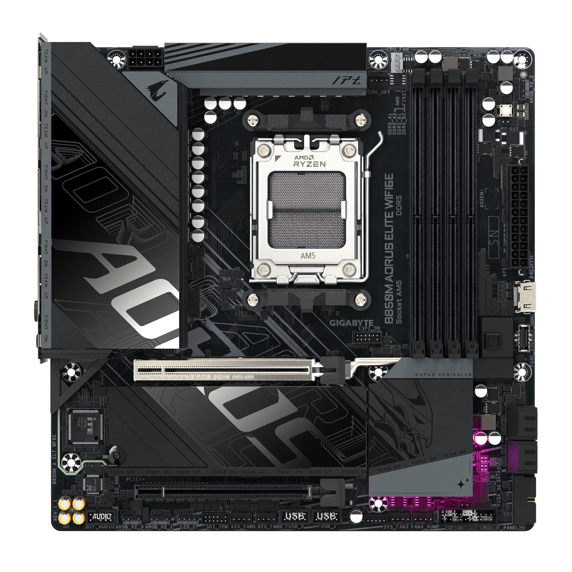 Mainboard GIGABYTE AMD B850 SAM5 Micro-ATX Memory DDR5 Memory slots 4 B850MAELTWF6E1.1