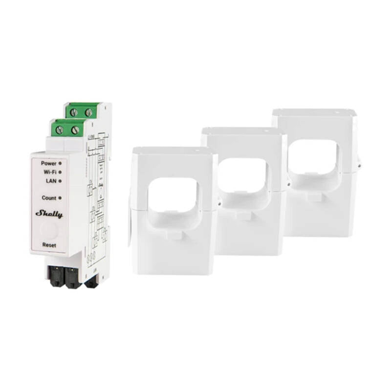 Shelly PRO 3EM 400A 3-Phase Energy Meter, WiFi/Bluetooth - Image 1