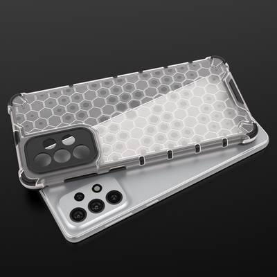 Honeycomb case armored cover with a gel frame for Samsung Galaxy A73 black — Hurtel