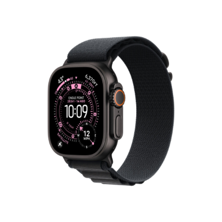 Apple 49mm Black Alpine Loop - Medium - Black Titanium Finish | Apple
