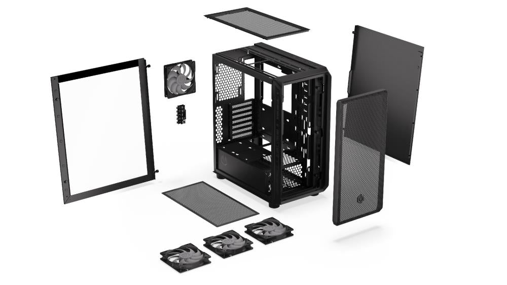 Case ENDORFY Arx 500 ARGB MidiTower Case product features Transparent panel Not included ATX MicroATX MiniITX Colour Black EY2A011