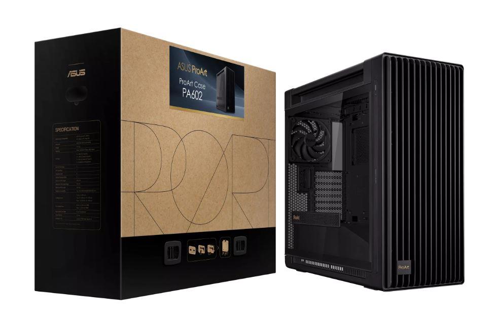Case ASUS PA602 MidiTower Case product features Transparent panel Not included ATX EATX MicroATX MiniDTX MiniITX Colour Black PROARTPA602TGARGBBLK
