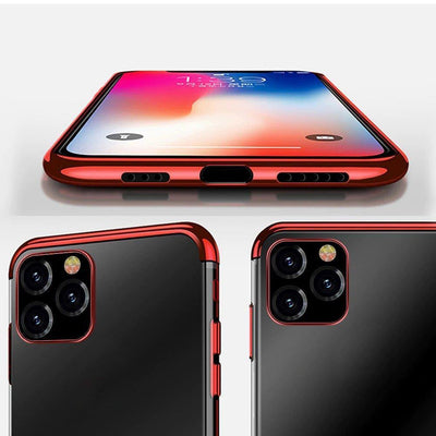 Clear Color case TPU gel cover with a metallic frame for Samsung Galaxy S22 + (S22 Plus) blue — Hurtel