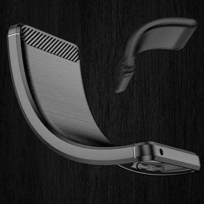 Carbon Case Flexible Cover Realme 9 Pro black — Hurtel