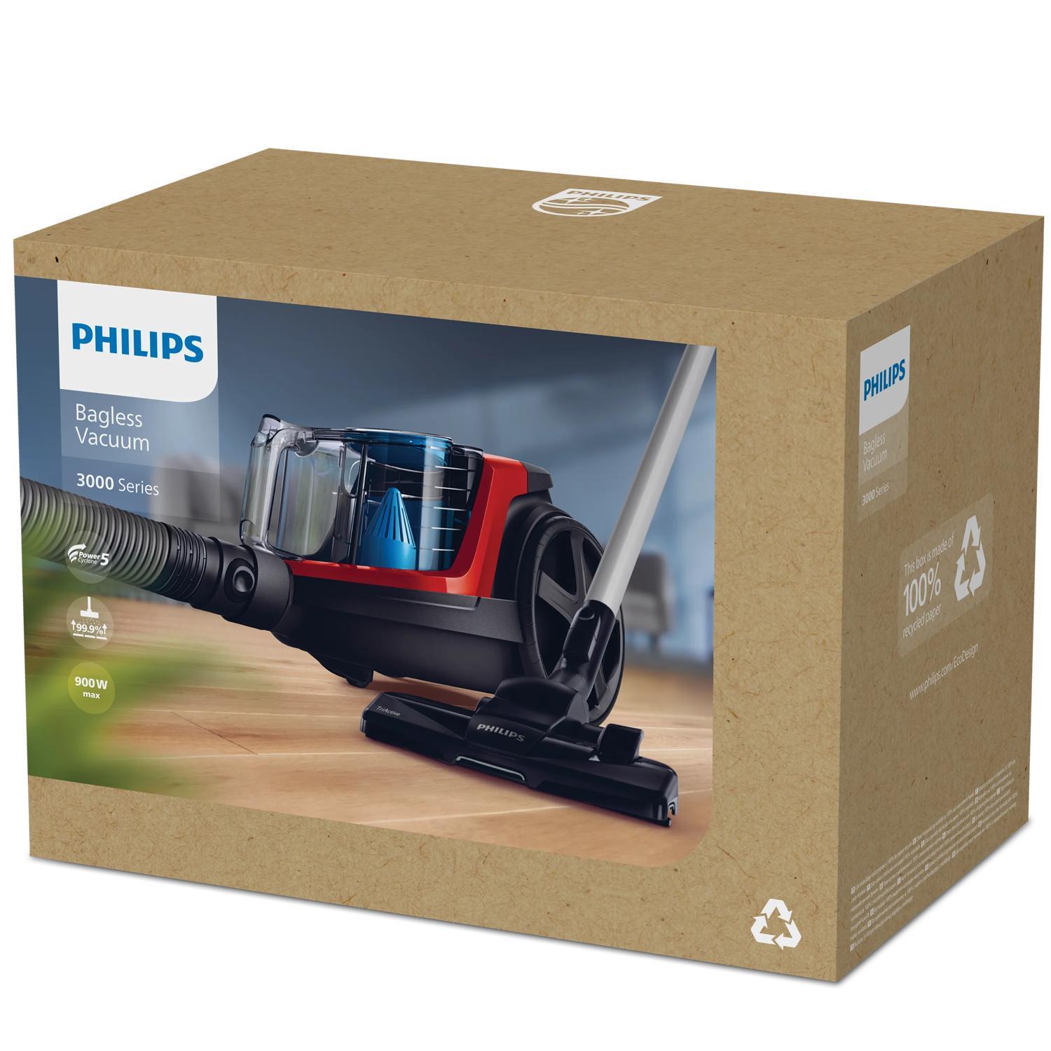Vacuum Cleaner PHILIPS FC9330/09 Canister/Bagless 900 Watts Capacity 1.5 l Noise 76 dB Black / Red Weight 4.5 kg FC9330/09