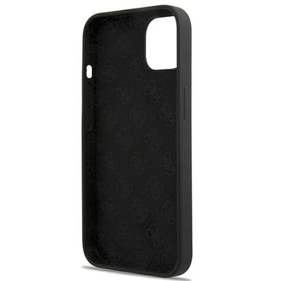 Guess GUHMP13MLSLMGBK iPhone 13 6.1" black/black hardcase Silicone Script Gold Logo Magsafe