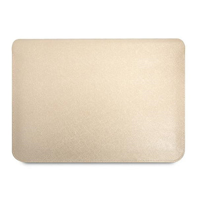 Guess Saffiano Triangle Logo case for a 14" laptop - beige