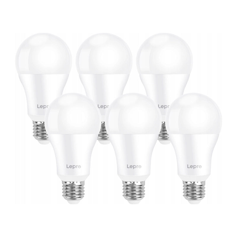 LEPRO 100080-DW-EU-6 LED Bulb, E27, A60, 13W (100W), 1521 lm, 6500K, 180°, 6-pack - Image 1