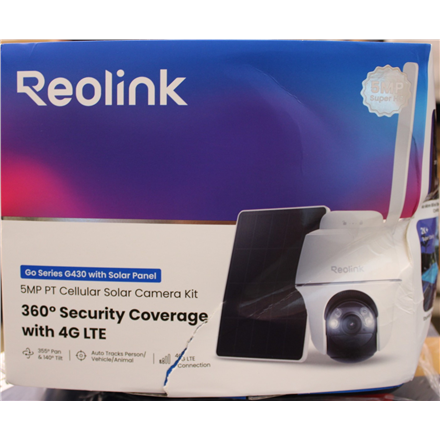 SALE OUT. Reolink Go Series G430 Battery 4G Camera with Solar Panel | Reolink | 4G Security Camera with Smart Detection 