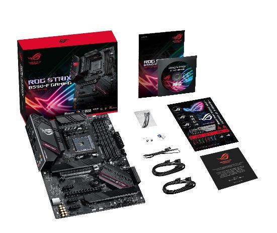 Mainboard ASUS AMD B550 SAM4 ATX 3xPCI-Express 3.0 1x 1xPCI-Express 3.0 16x 2xM.2 1xPCI-Express 4.0 16x Memory DDR4 Memory slots 4 1xHDMI 1xDisplayPort 2xUSB 2.0 1xUSB type C 5xUSB 3.2 1xOptical S/PDIF 1xRJ45 5xAudio port ROGSTRIXB550-FGAMING