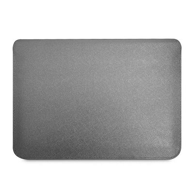Guess Saffiano Triangle Logo case for a 16" laptop - silver