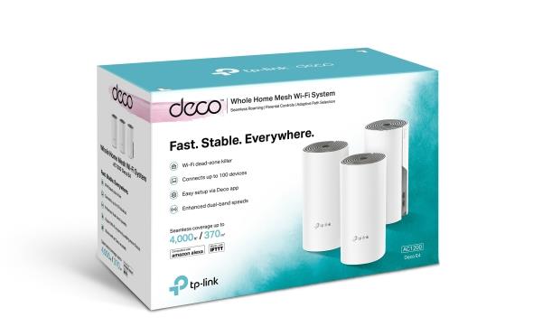 Wireless Router TP-LINK Wireless Router 3-pack 1167 Mbps Mesh IEEE 802.11ac LAN \ WAN ports 2 Number of antennas 2 DECOE4(3-PACK)