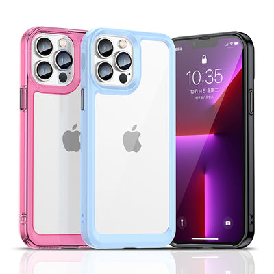 Outer Space Case Case for iPhone 12 Pro Max Hard Cover with Gel Frame Red — Hurtel