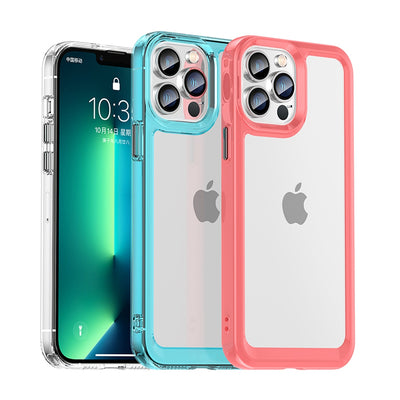 Outer Space Case Case for iPhone 12 Pro Max Hard Cover with Gel Frame Red — Hurtel