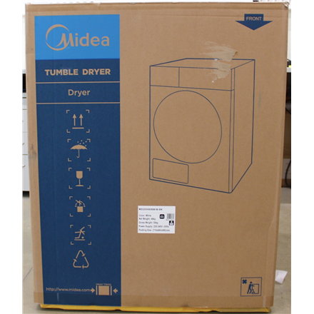 SALE OUT. | Midea Dryer Machine | MD205H80BW/W-BK | Energy efficiency class C | Front loading | 8 kg | LED | Depth 60 cm