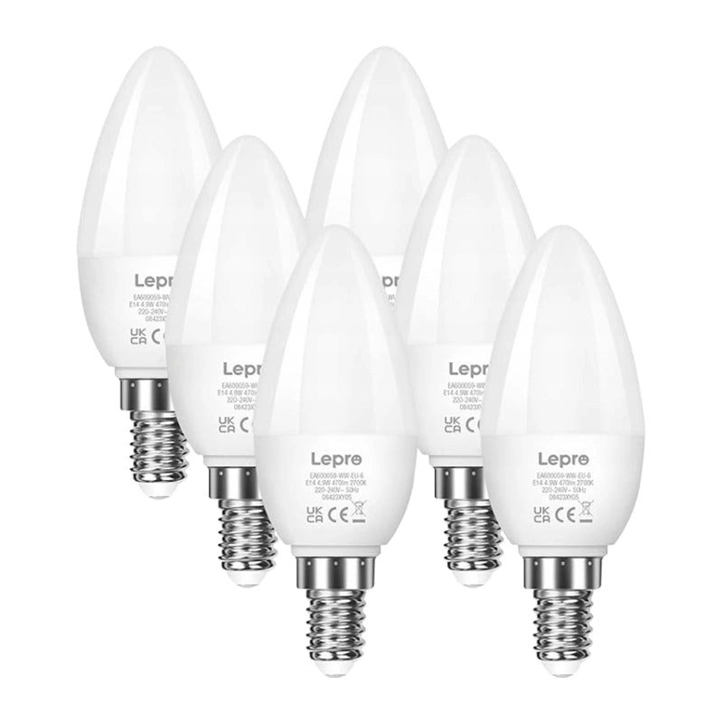 LEPRO 600059-WW-EU-6 E14 LED Bulb, Candle-Shaped, 4.2W (40W), 470 lm, 2700K, Class E - Image 1