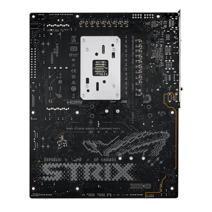 Mainboard ASUS AMD B850 SAM5 ATX Memory DDR5 Memory slots 4 1xPCI-Express 4.0 16x 1xPCI-Express 5.0 16x 5xM.2 1xHDMI 1xDisplayPort 6xUSB 2.0 6xUSB 3.0 3xUSB-C 1xOptical S/PDIF 1xRJ45 2xAudio port STRIXB850-EGAMINGWIFI
