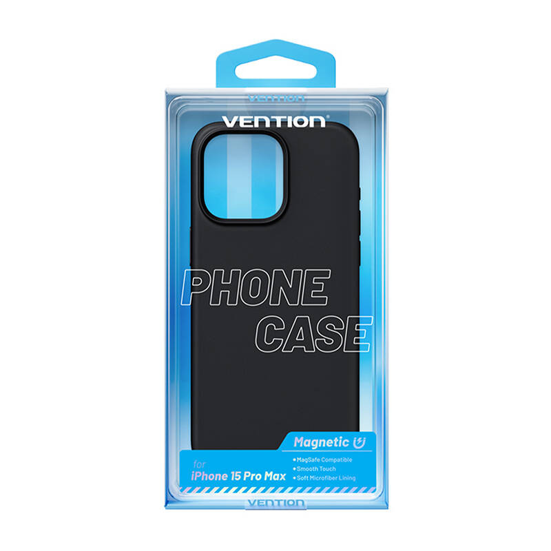 Vention KUFB0-40 Silicone Case for iPhone 15 Pro Max (black) - Image 4