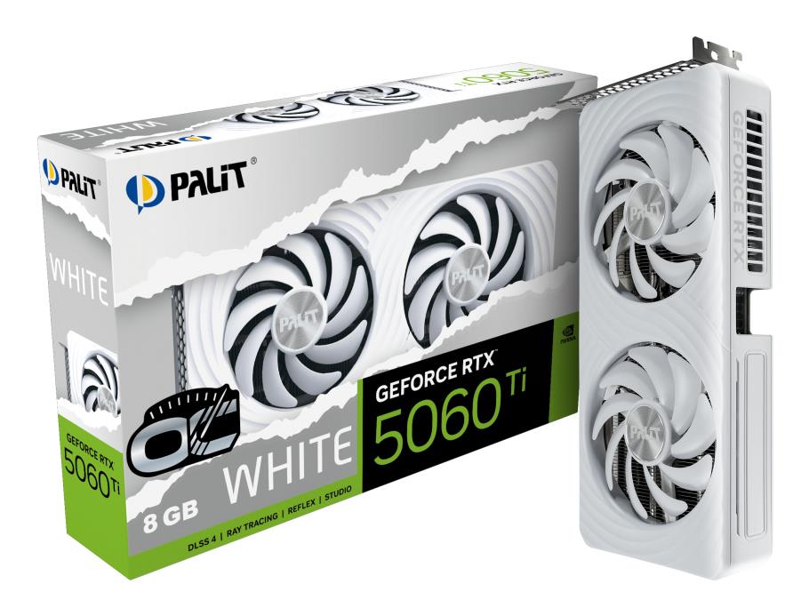 Graphics Card PALIT NVIDIA GeForce RTX 5060 Ti 2407 MHz 8 GB GDDR7 128 bit PCI Express 5.0 Active NE7506TU19P1-GB2062M