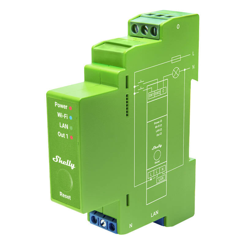 Shelly Pro Dimmer 1 DIN Rail Smart Switch, 1-channel - Image 1